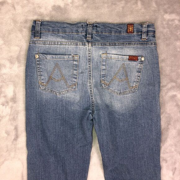 7 For All Mankind Women’s 12 Paxtyn Jeans Medium Wash Straight Leg 28x28 - Picture 8 of 9